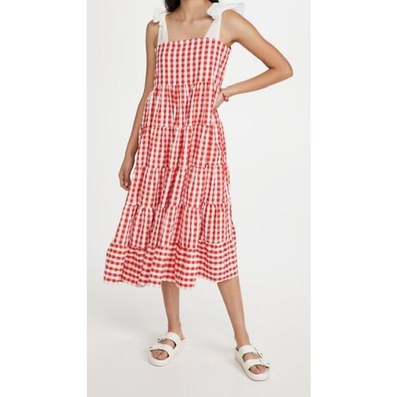 SISTER JANE COTTAGECORE Love Note Gingham Midi Dress Sz XL - Picture 1 of 6